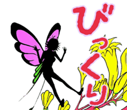 Fairy and flowers sticker #2926647