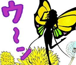 Fairy and flowers sticker #2926648