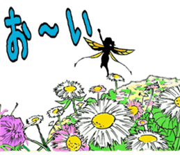 Fairy and flowers sticker #2926664