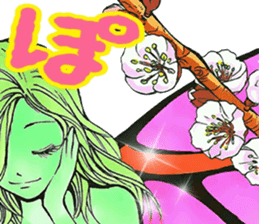 Fairy and flowers sticker #2926666