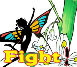 Fairy and flowers sticker #2926672