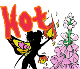 Fairy and flowers sticker #2926681