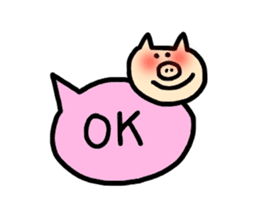 Funny balloon pig sticker #2927572