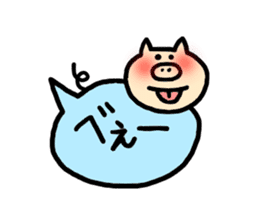 Funny balloon pig sticker #2927575
