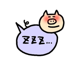 Funny balloon pig sticker #2927586