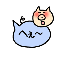 Funny balloon pig sticker #2927594