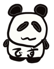 Monochrome panda sticker #2928276