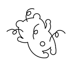 Bear and bird sticker #2928453