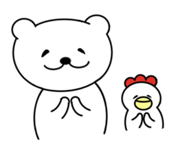 Bear and bird sticker #2928463