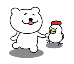 Bear and bird sticker #2928466