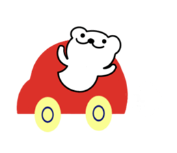 Bear and bird sticker #2928471