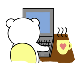 Bear and bird sticker #2928473