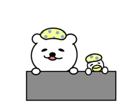 Bear and bird sticker #2928477