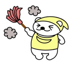 Bear and bird sticker #2928480