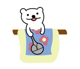 Bear and bird sticker #2928481