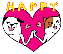 Dog and Cat sitting straight sticker #2928678