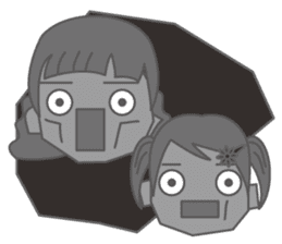 Little Girl and Mom sticker #2931711