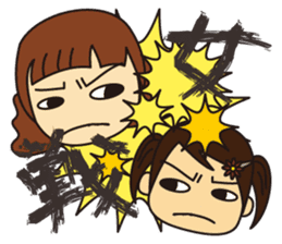 Little Girl and Mom sticker #2931712