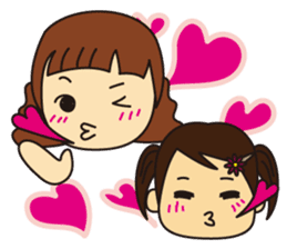 Little Girl and Mom sticker #2931713