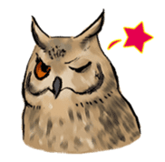 Owl & Birds Sticker sticker #2931954