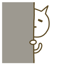 White cat lives happily every day sticker #2933443