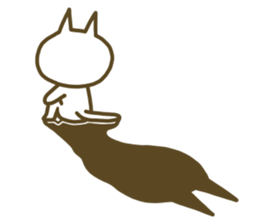 White cat lives happily every day sticker #2933450