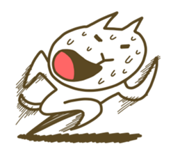 White cat lives happily every day sticker #2933458