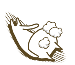 White cat lives happily every day sticker #2933459