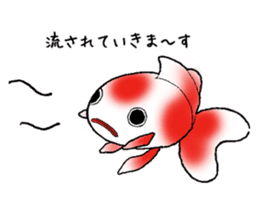 Cute goldfish's life sticker #2933768