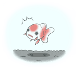 Cute goldfish's life sticker #2933784