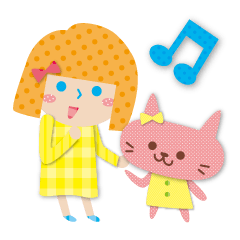 Daily conversation of the girl&cat