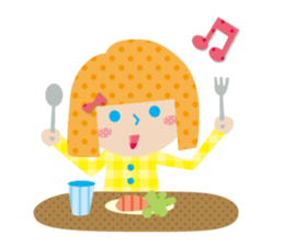 Daily conversation of the girl&cat sticker #2934169