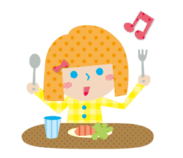 Daily conversation of the girl&cat sticker #2934169