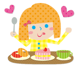 Daily conversation of the girl&cat sticker #2934170