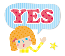 Daily conversation of the girl&cat sticker #2934173