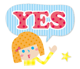 Daily conversation of the girl&cat sticker #2934173