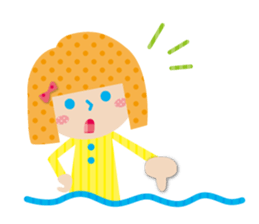 Daily conversation of the girl&cat sticker #2934181