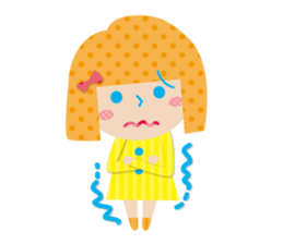 Daily conversation of the girl&cat sticker #2934186