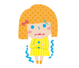 Daily conversation of the girl&cat sticker #2934186