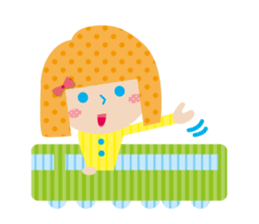 Daily conversation of the girl&cat sticker #2934192