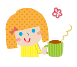 Daily conversation of the girl&cat sticker #2934202