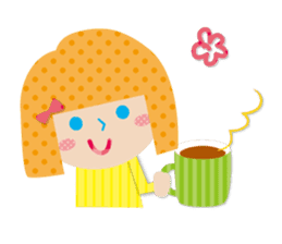 Daily conversation of the girl&cat sticker #2934202