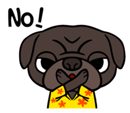 Holiday of Black pug bibi sticker #2935724
