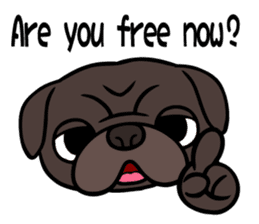 Holiday of Black pug bibi sticker #2935725