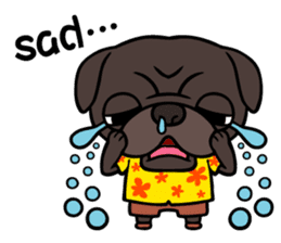 Holiday of Black pug bibi sticker #2935728