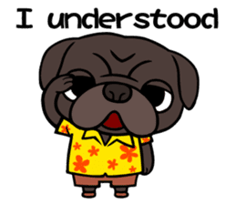 Holiday of Black pug bibi sticker #2935732