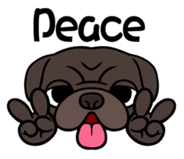 Holiday of Black pug bibi sticker #2935733