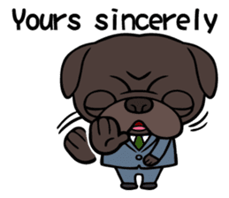 Holiday of Black pug bibi sticker #2935737