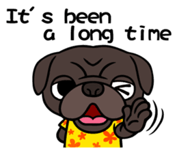 Holiday of Black pug bibi sticker #2935738