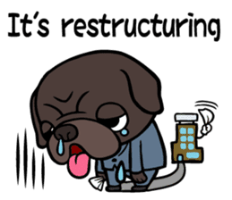 Holiday of Black pug bibi sticker #2935745